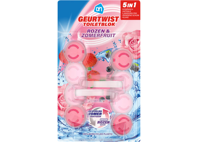 Geurtwist toiletblok rozen & zomerfruit