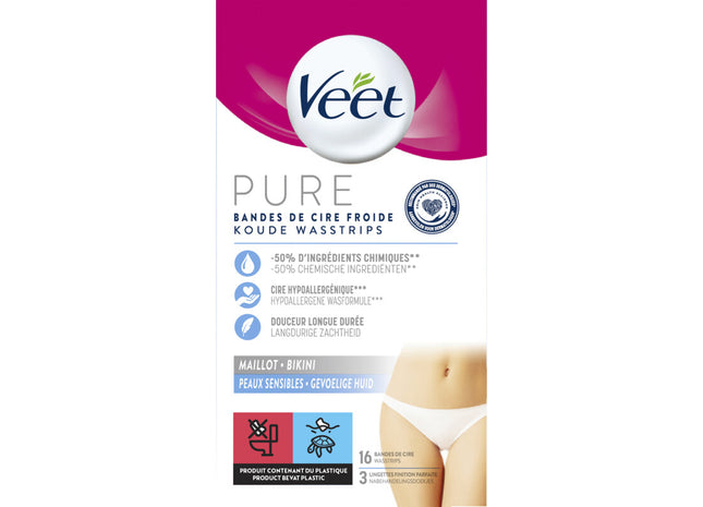 Veet Pure koude waxstrips bikini