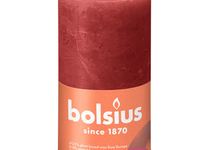 Bolsius Rustic candle 13cm red