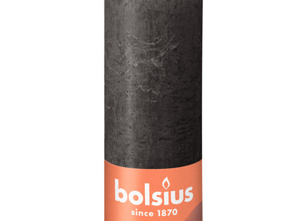 Bolsius Rustic candle anthracite 19cm