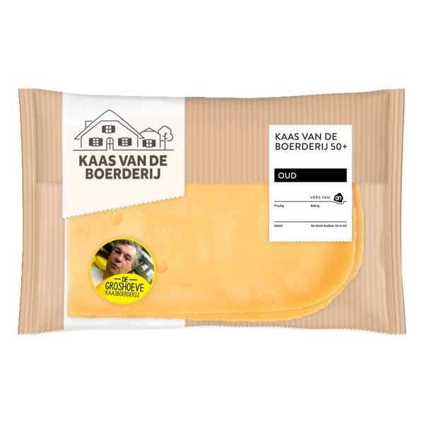 Kaas van de boerderij oud 50+ plak