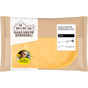 Kaas van de boerderij oud 50+ plak