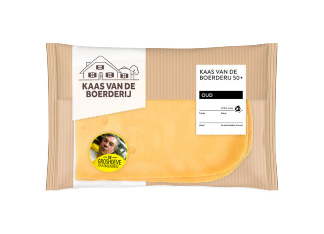 Kaas van de boerderij oud 50+ plak