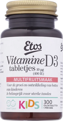 Etos Kids vitamine D tabletjes multifruit