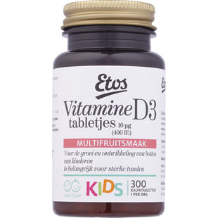 Etos Kids vitamine D tabletjes multifruit