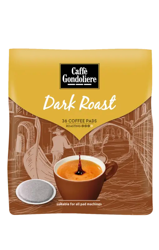 Caffé Gondoliere Dunkle Röstkaffeepads
