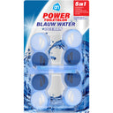 Power toiletblokken oceaan blauw water
