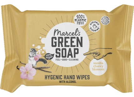 Marcel's Green Soap Hand wipes vanilla & cherry blossom