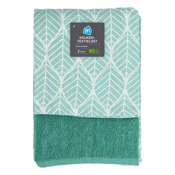Keuken- en theedoek mint set van 2