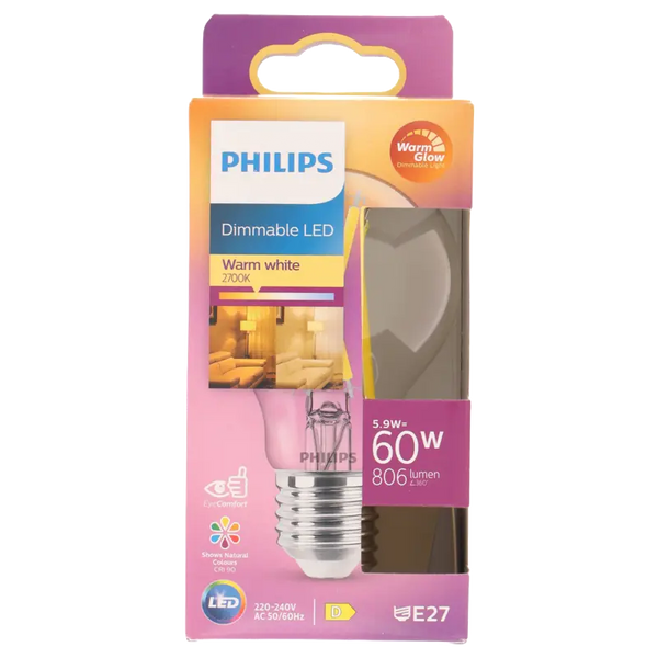 Philips LED bulb standard E27 60W dimmable