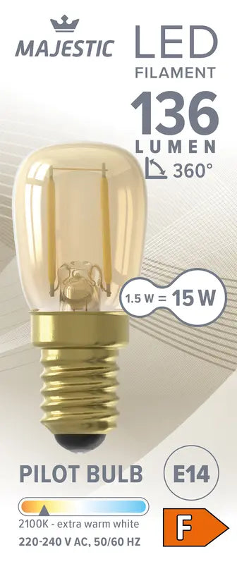 Majestätisches LED-Fadenlampen-Schaltbrett Gold E14 15W