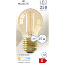 Majestic LED filament globe gold E27 25W