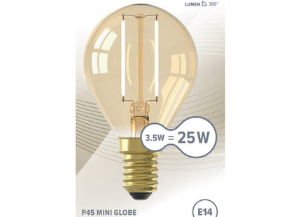 Majestätische LED-Flaschenkugel gold E14 25W