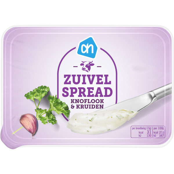 Dairy spread garlic & herbs