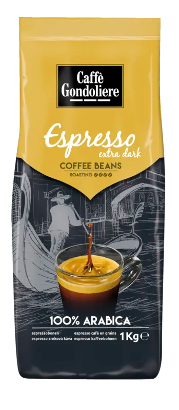 Caffé Gondoliere Espresso extra dark coffee beans