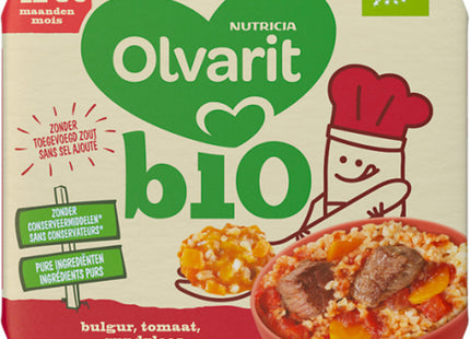 Olvarit Bio bulgur tomato beef 12-36m