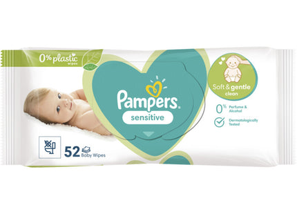 Pampers Sensitive baby wipes 0% plastic