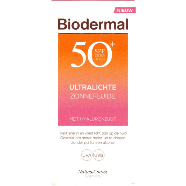Biodermal Ultralichte zonnefluide gezicht spf50
