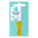 Folienballon Nummer 1 goldfarben 36cm