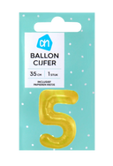 Folienballon Nr. 5 Gold 36 cm