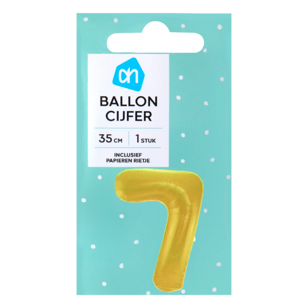 Folienballon Nr. 7 Gold 36cm