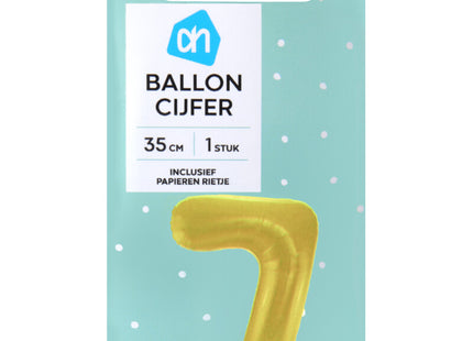 Folieballon nr 7 goud 36cm