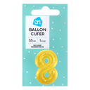 Folienballon Nr. 8 gold 36cm