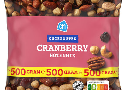 Ongezouten cranberry notenmix