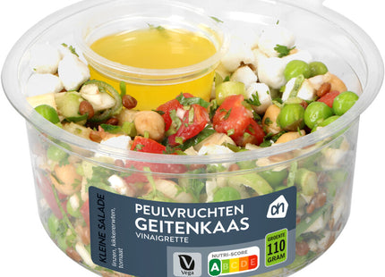 Kleine salade peulvruchten geitenkaas
