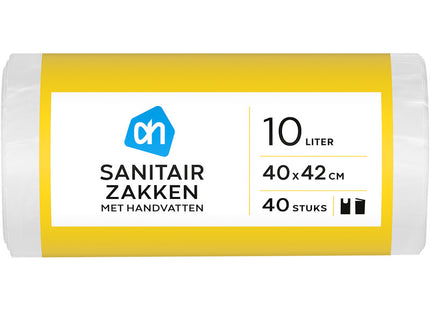 Sanitairzakken met handvatten 10 liter