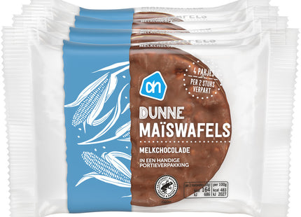 Dunne maïswafels melkchocolade 4-pack