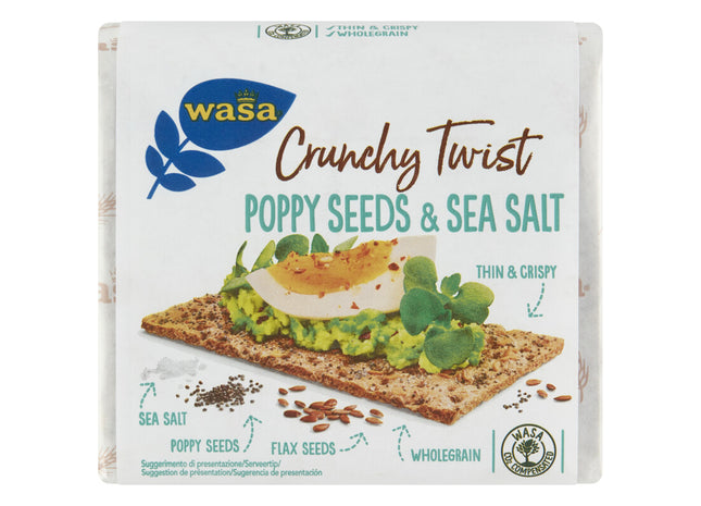 Wasa Crunchy twist poppy seeds & sea salt