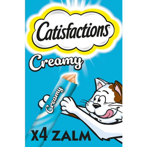 Catisfactions Katzensnack cremig mit köstlichem Lachs Geschmack