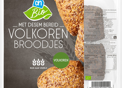 Biologisch Volkoren broodjes met desem bereid