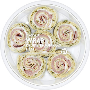 Tapas wrap kruidenroomkaas ham