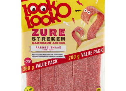 Look-O-Look Zure streken aardbei smaak value pack