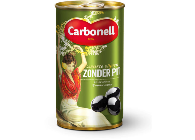 Carbonell Zwarte olijven zonder pit