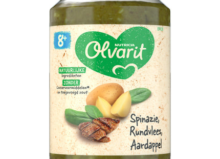 Olvarit 8+ months spinach beef potato