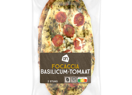 Focaccia basilicum tomaat