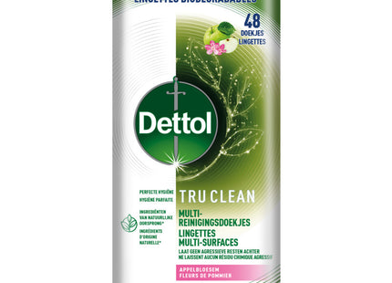 Dettol Tru clean cleaning wipes apple blossom
