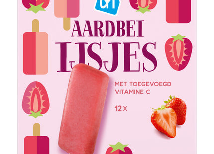 Strawberry ice creams with vitamin c