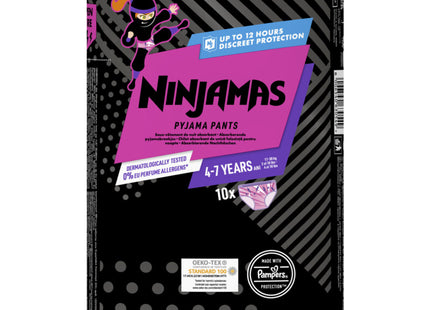 Ninjamas Absorbent pajama pants girl 4-7