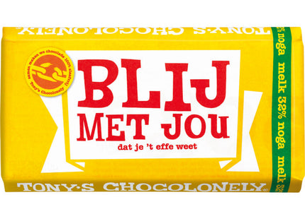 Tony's Chocolonely Reep melk noga blij met jou