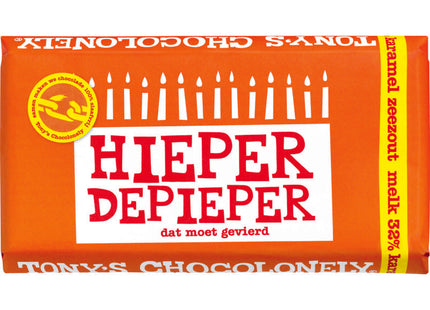 Tony's Chocolonely Reep melk karamel zeezout hieperdepieper