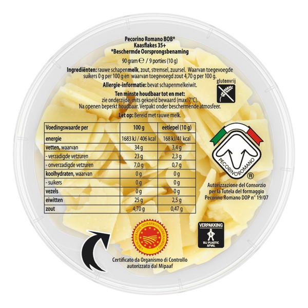 Pecorino Romano flakes PDO