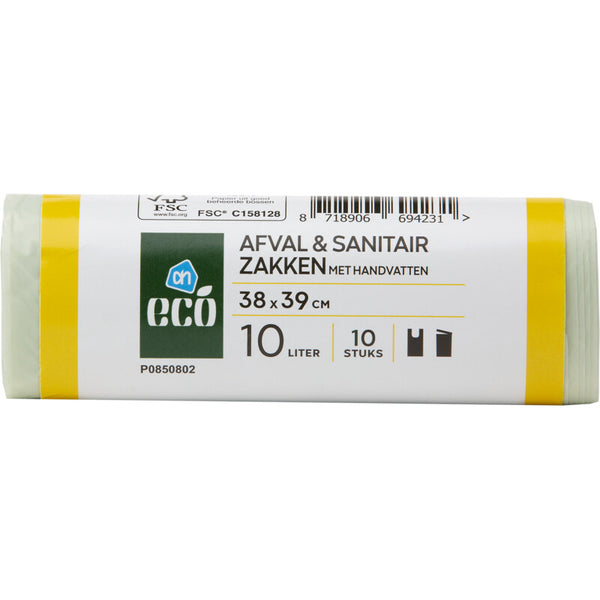 Eco Afval en sanitairzakken 10 liter