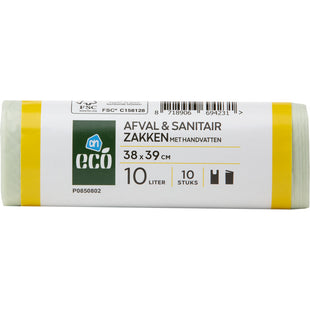 Eco Afval en sanitairzakken 10 liter