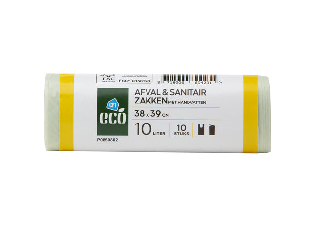 Eco Afval en sanitairzakken 10 liter