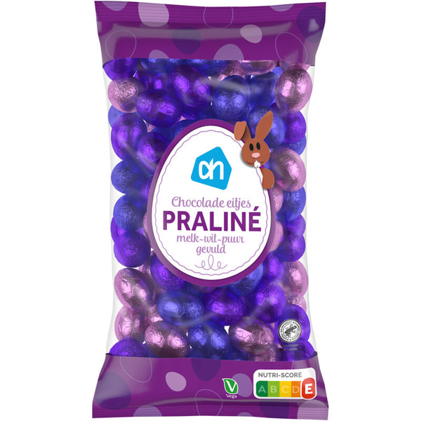 Chocolade eitjes praliné melk-wit-puur