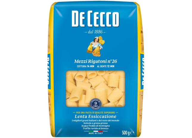 De Cecco Mezzi rigatoni nr26